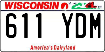 WI license plate 611YDM