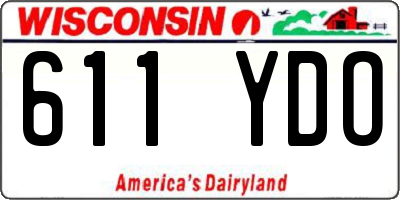 WI license plate 611YDO