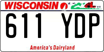 WI license plate 611YDP