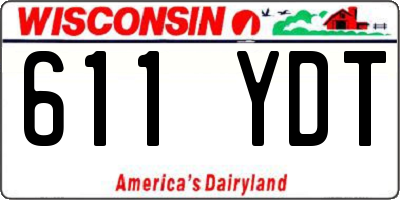 WI license plate 611YDT