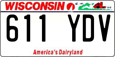 WI license plate 611YDV