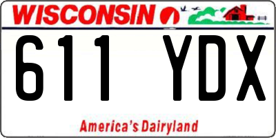 WI license plate 611YDX