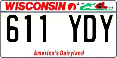 WI license plate 611YDY