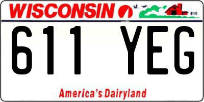 WI license plate 611YEG