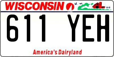 WI license plate 611YEH