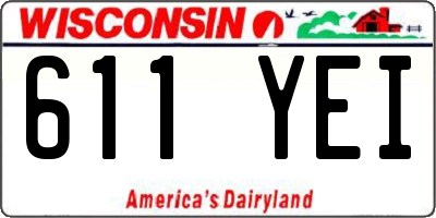 WI license plate 611YEI