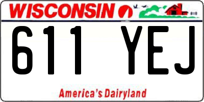 WI license plate 611YEJ