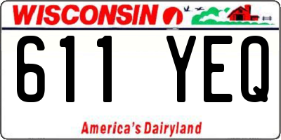 WI license plate 611YEQ