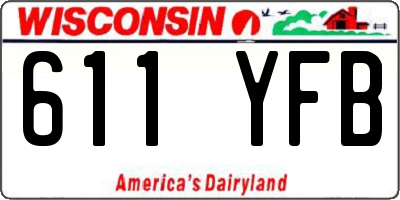 WI license plate 611YFB