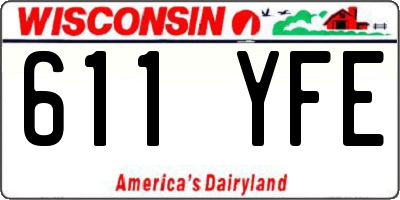 WI license plate 611YFE