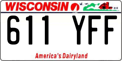 WI license plate 611YFF