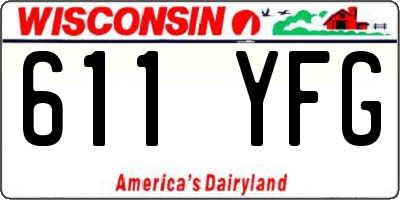 WI license plate 611YFG
