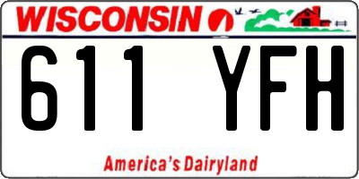 WI license plate 611YFH
