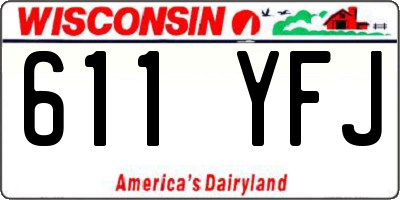 WI license plate 611YFJ