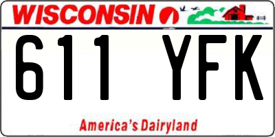 WI license plate 611YFK