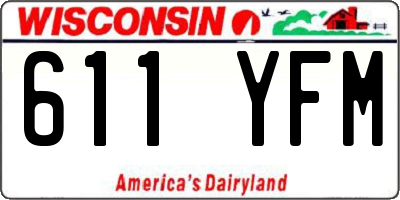 WI license plate 611YFM