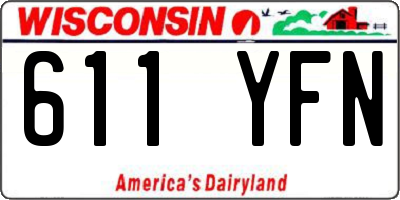 WI license plate 611YFN