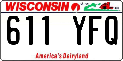 WI license plate 611YFQ