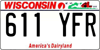 WI license plate 611YFR