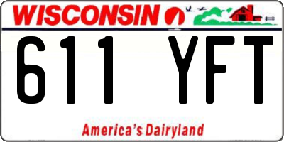 WI license plate 611YFT