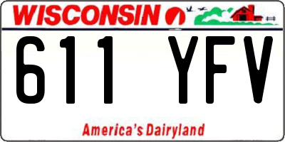 WI license plate 611YFV