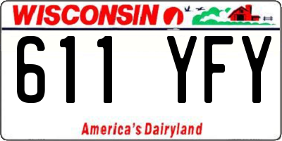 WI license plate 611YFY