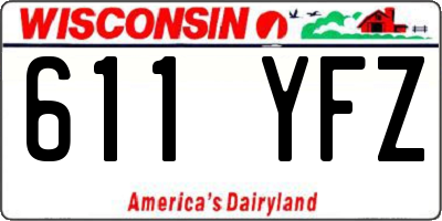 WI license plate 611YFZ
