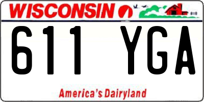 WI license plate 611YGA