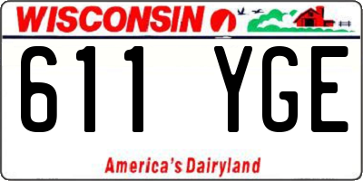 WI license plate 611YGE