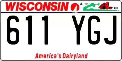 WI license plate 611YGJ