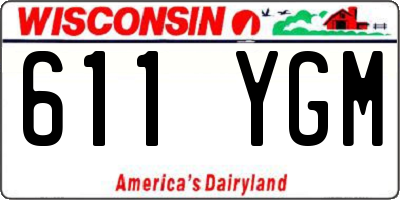 WI license plate 611YGM