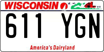 WI license plate 611YGN