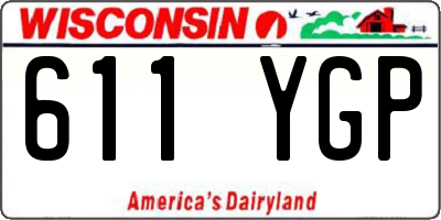 WI license plate 611YGP