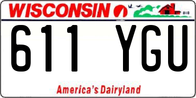WI license plate 611YGU