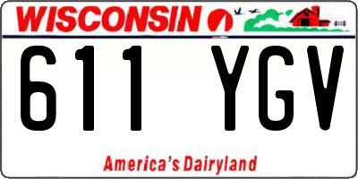 WI license plate 611YGV