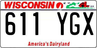 WI license plate 611YGX