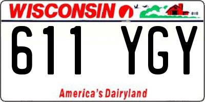 WI license plate 611YGY