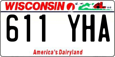 WI license plate 611YHA