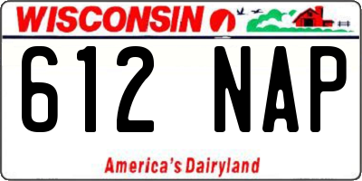 WI license plate 612NAP