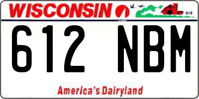 WI license plate 612NBM