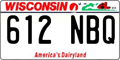 WI license plate 612NBQ