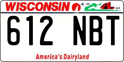 WI license plate 612NBT