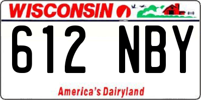 WI license plate 612NBY