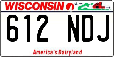 WI license plate 612NDJ