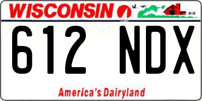 WI license plate 612NDX
