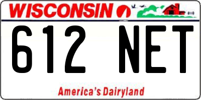 WI license plate 612NET
