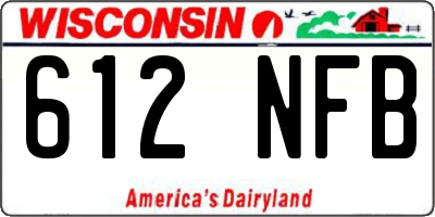 WI license plate 612NFB