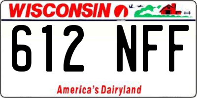 WI license plate 612NFF