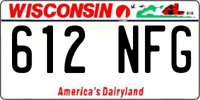 WI license plate 612NFG
