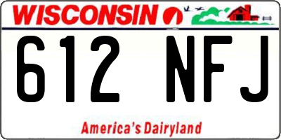WI license plate 612NFJ
